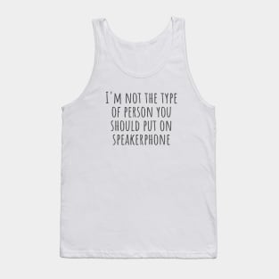 Speakerphone Tank Top